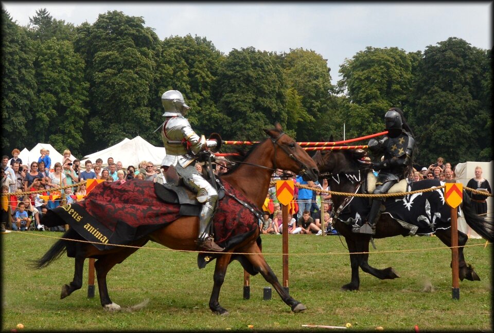 Lances jousting tournament medieval