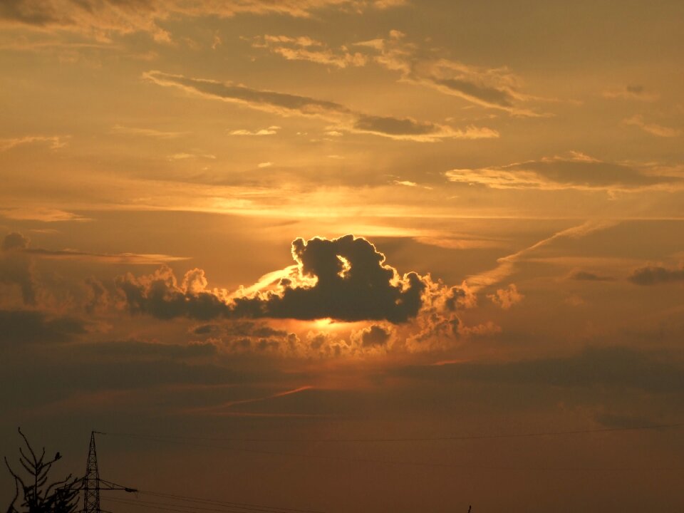 Sunset sky yellow