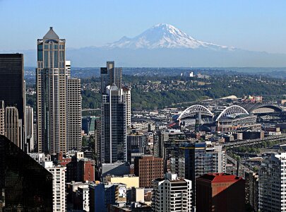 Scenic city skyline photo