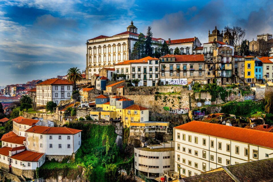 Houses roofs hill photo