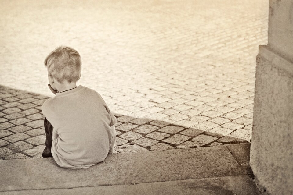 Sad black and white atmosphere