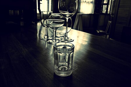 Glass cups drink