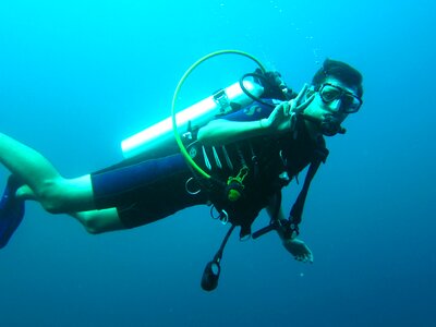 Sea ocean diving suit photo