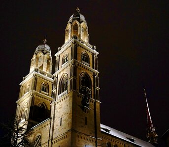 Church tower light photo