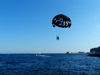 Parachute flying bird's eye view