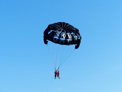 Parachute flying bird's eye view