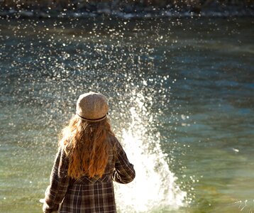 Child girl water