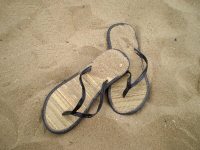 Footwear flip flops sandy photo
