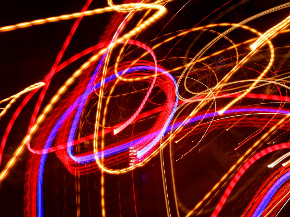 Light long shutter speed night lights