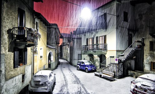 Italy winter village photo