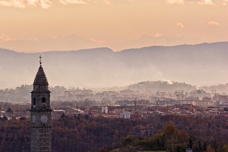 Piemonte tower of the church christianity photo