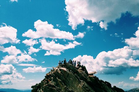 Hill mountain hikers