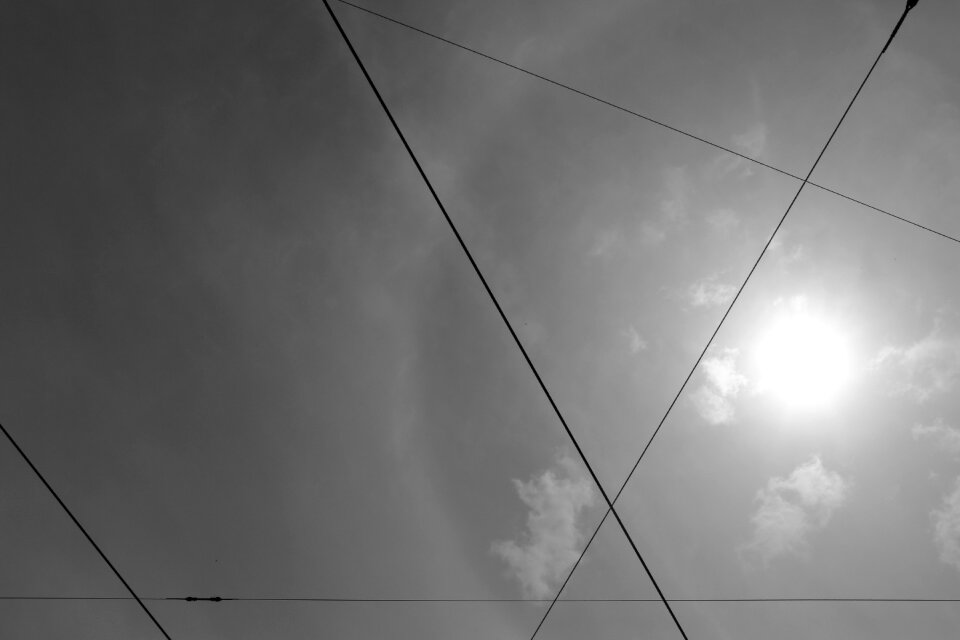 Cables criss-cross crisscrossed