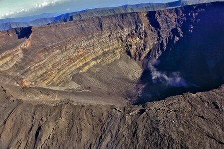 Meeting volcano piton of the furnace