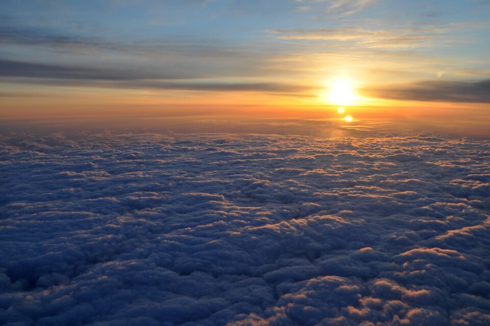 Sky clouds flight