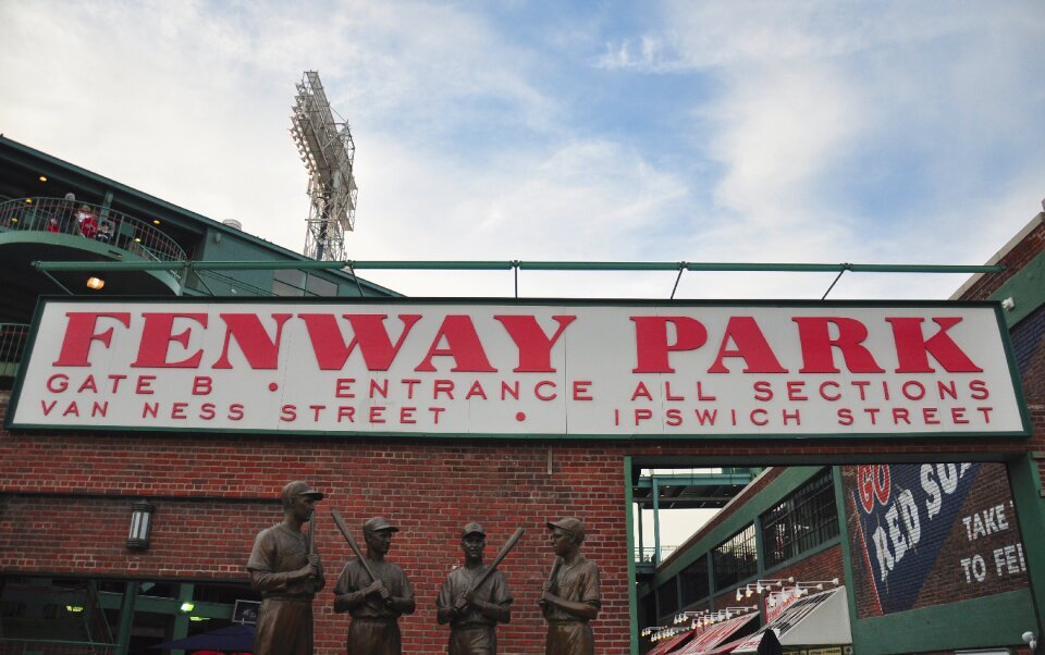 Stadium statues wall