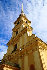 Yellow ochre building religion russian orthodox photo