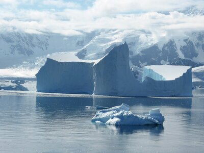 Tabular iceberg cold antarctica photo