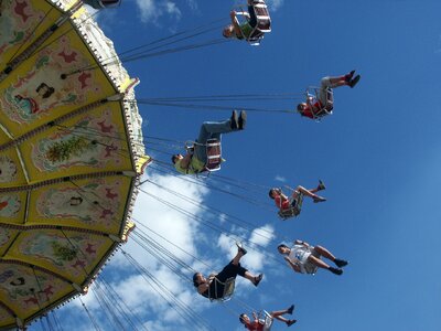 Chain carousel ride speed