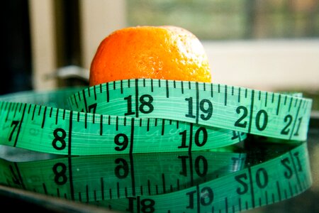 Orange measurement dieting photo