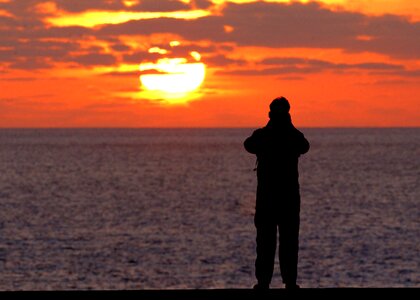 Sunset sea ocean