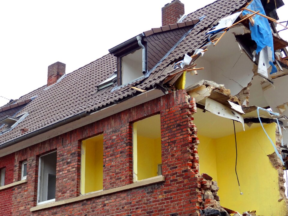 City block terraced house gutting photo