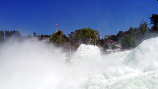 Switzerland waves foaming white water