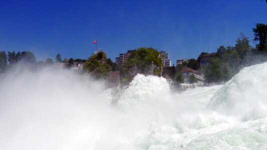 Switzerland waves foaming white water photo