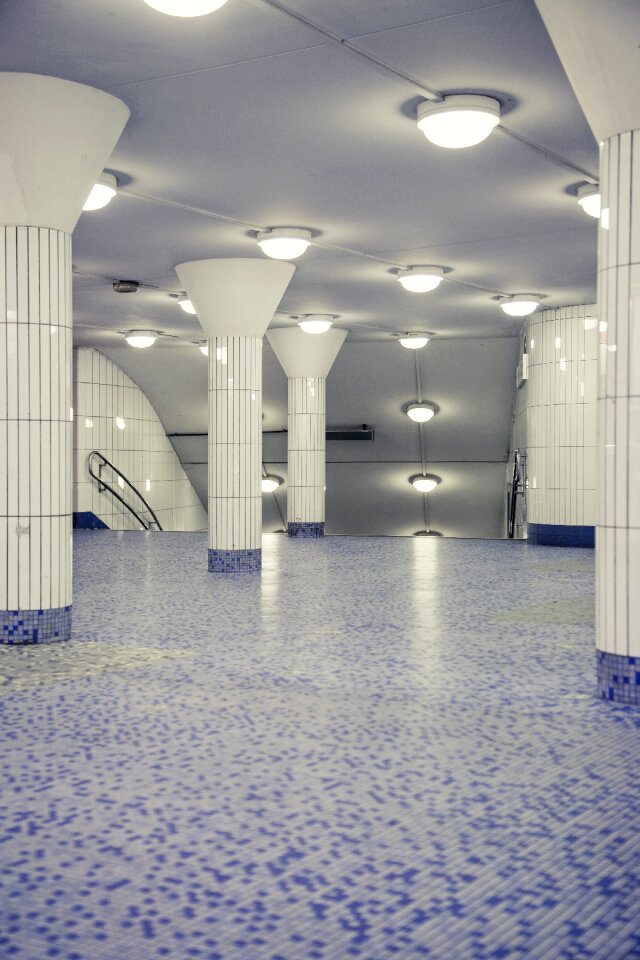Subway station stop underground