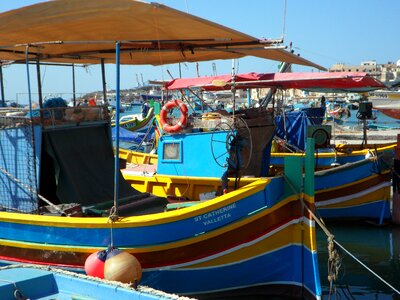 Marsaxlokk boats fishing boats photo