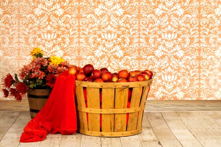 Autumn autumn background apples photo