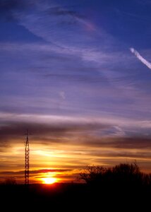 Sky in the evening orange photo