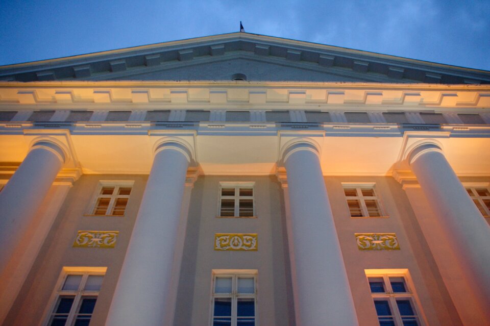 University evening twilight