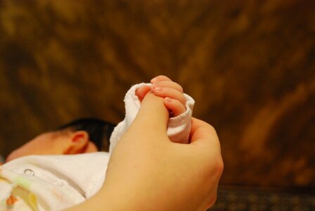Hands infant love photo