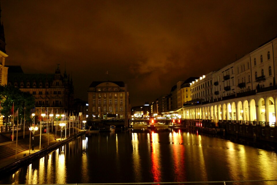 Night architecture skyline