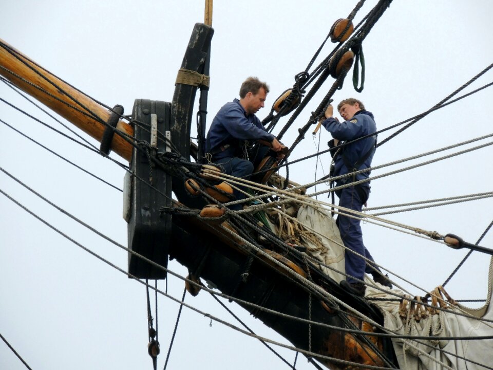 Marine sailboat sailors