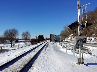 Landscape country railroad photo