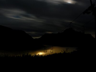 Fog mountain lech am arlberg photo