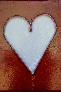 Heart white symbol photo