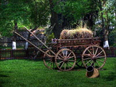 Cart old hay photo