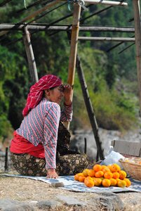 Roadside lady woman photo