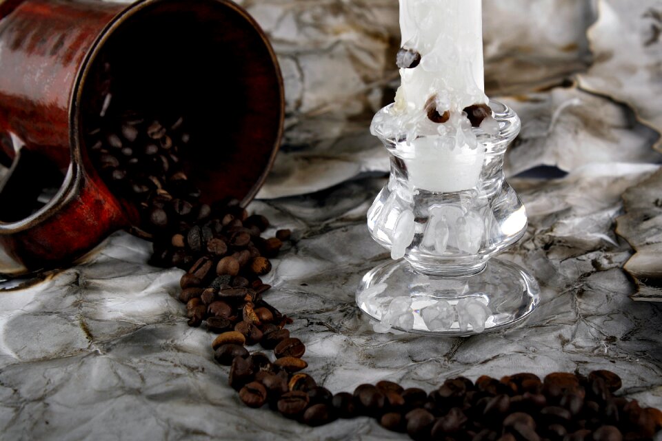 Retro grain coffee still life