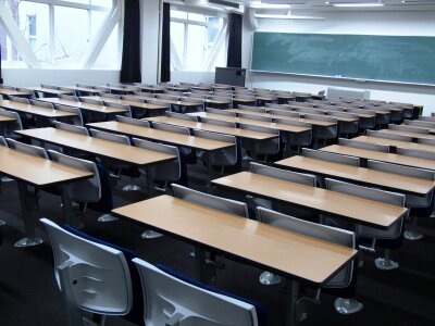 Classroom inside chalkboard photo