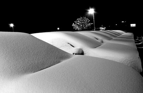 Winter parking auto photo
