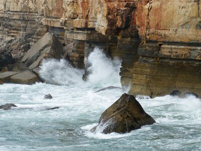 Portugal rock sea photo