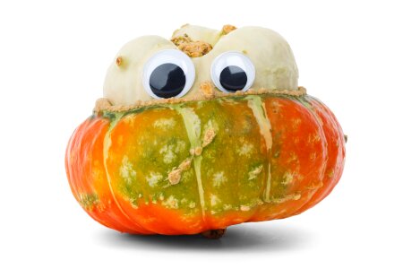 Scary gourd halloween photo