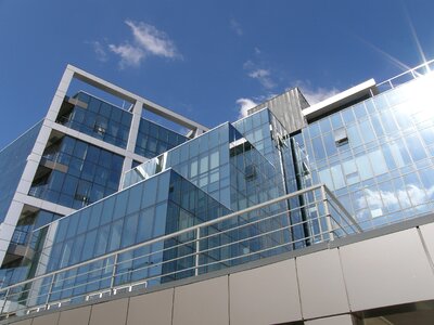Architecture modern building windows