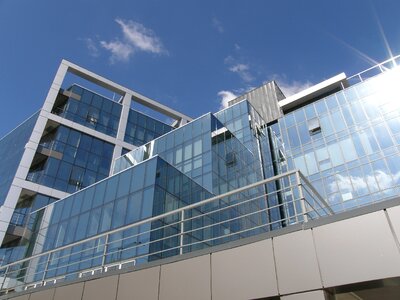 Architecture modern building windows photo