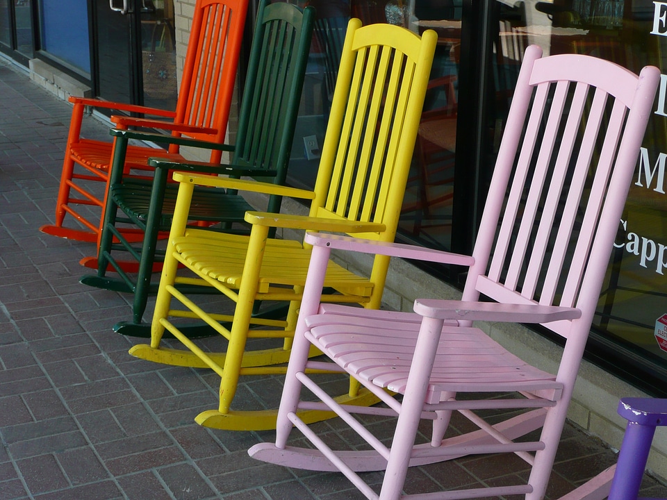 Chairs rocking wooden