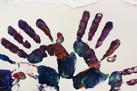 Handprint therapeutic discipline visual arts photo